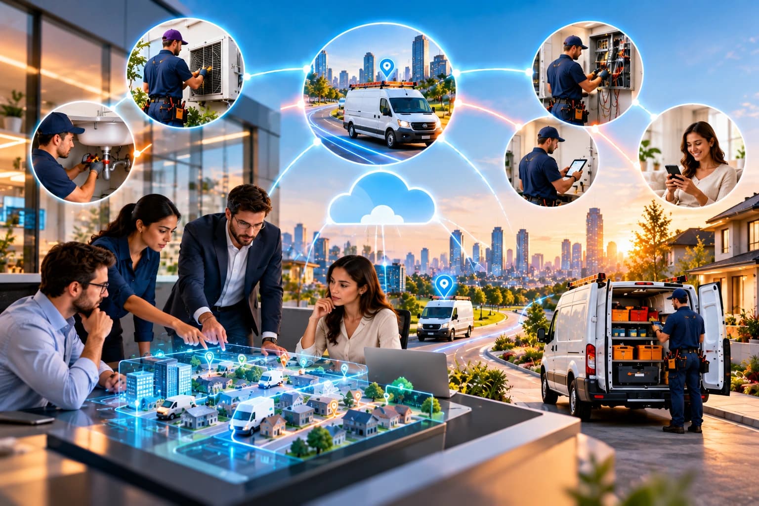 Home Service Technician and Customer
